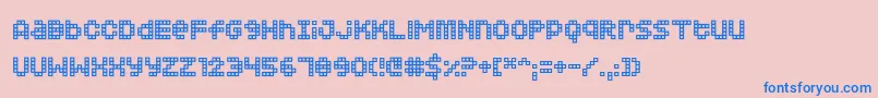 Squarodynamic 02 Font – Blue Fonts on Pink Background