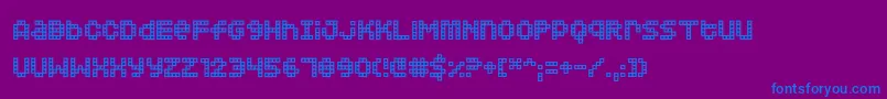 Squarodynamic 02 Font – Blue Fonts on Purple Background