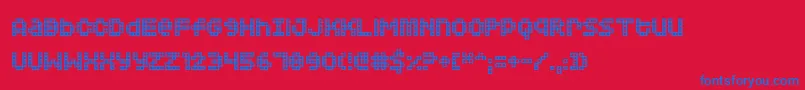 Squarodynamic 02 Font – Blue Fonts on Red Background