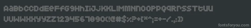 Шрифт Squarodynamic 02 – серые шрифты на чёрном фоне