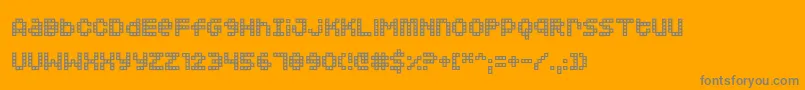 Squarodynamic 02 Font – Gray Fonts on Orange Background