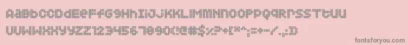 Squarodynamic 02 Font – Gray Fonts on Pink Background