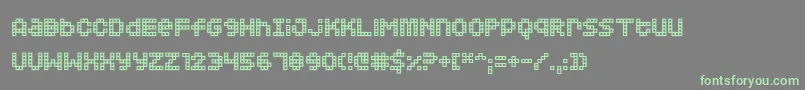 Squarodynamic 02 Font – Green Fonts on Gray Background