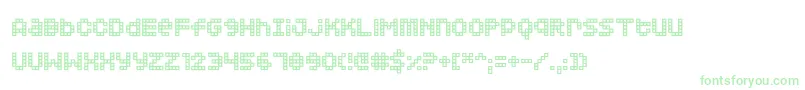 Squarodynamic 02 Font – Green Fonts on White Background