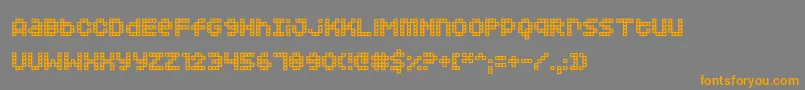 Squarodynamic 02 Font – Orange Fonts on Gray Background