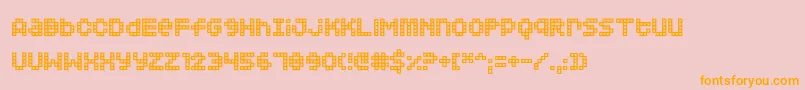 Squarodynamic 02 Font – Orange Fonts on Pink Background