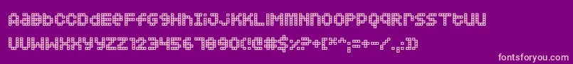 Squarodynamic 02 Font – Pink Fonts on Purple Background