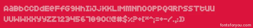 Squarodynamic 02 Font – Pink Fonts on Red Background