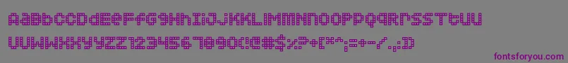 Squarodynamic 02 Font – Purple Fonts on Gray Background