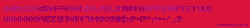 Squarodynamic 02 Font – Purple Fonts on Red Background
