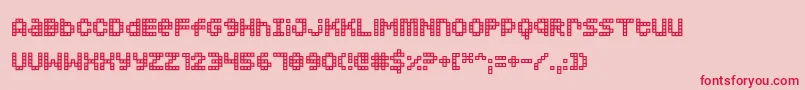 Squarodynamic 02 Font – Red Fonts on Pink Background