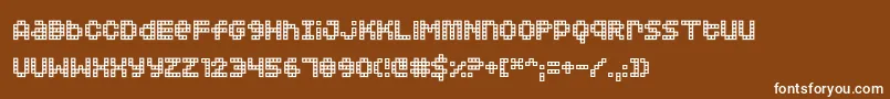 Squarodynamic 02 Font – White Fonts on Brown Background