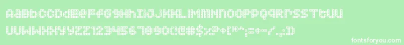 フォントSquarodynamic 02 – 緑の背景に白い文字