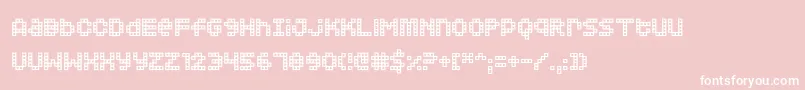 Squarodynamic 02 Font – White Fonts on Pink Background