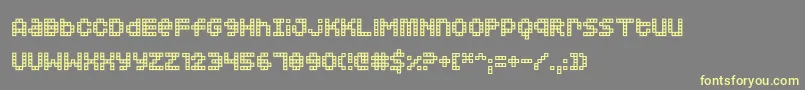 Squarodynamic 02-fontti – keltaiset fontit harmaalla taustalla