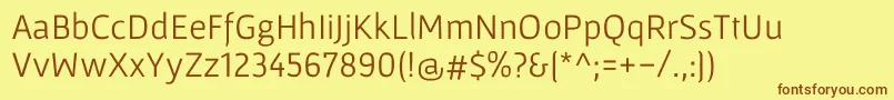 Шрифт GafataRegular – коричневые шрифты на жёлтом фоне