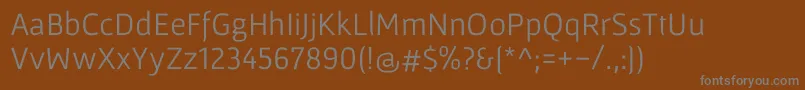フォントGafataRegular – 茶色の背景に灰色の文字