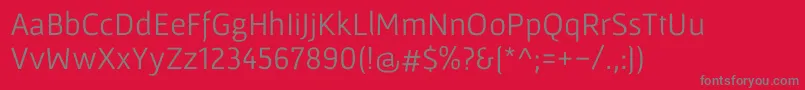 フォントGafataRegular – 赤い背景に灰色の文字