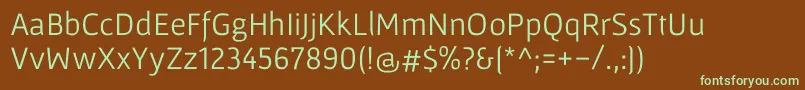 Шрифт GafataRegular – зелёные шрифты на коричневом фоне