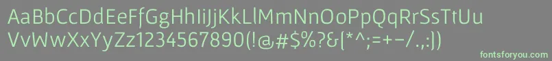 Шрифт GafataRegular – зелёные шрифты на сером фоне