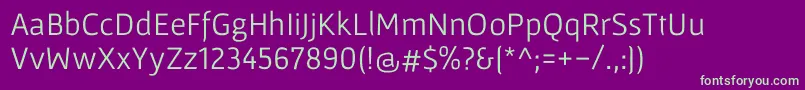 GafataRegular-fontti – vihreät fontit violetilla taustalla