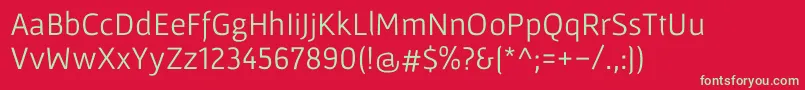 フォントGafataRegular – 赤い背景に緑の文字
