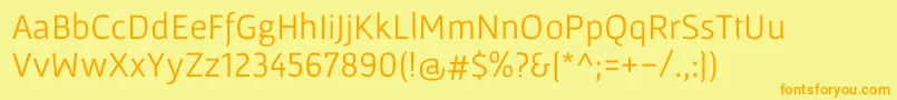 Шрифт GafataRegular – оранжевые шрифты на жёлтом фоне