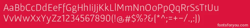 フォントGafataRegular – 赤い背景にピンクのフォント