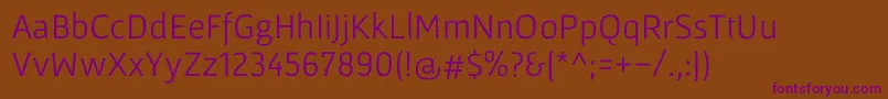 fuente GafataRegular – Fuentes Moradas Sobre Fondo Marrón