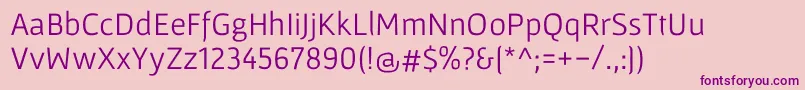 フォントGafataRegular – ピンクの背景に紫のフォント