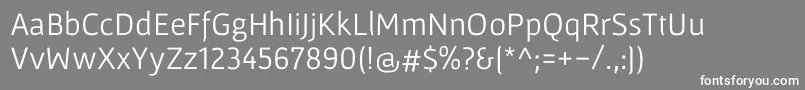Шрифт GafataRegular – белые шрифты на сером фоне