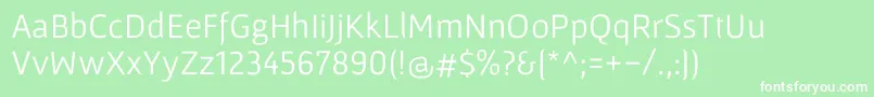 GafataRegular-fontti – valkoiset fontit vihreällä taustalla