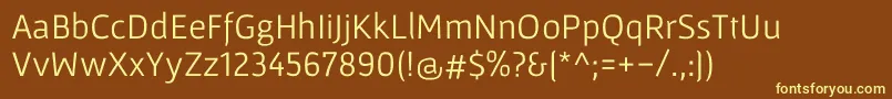 Шрифт GafataRegular – жёлтые шрифты на коричневом фоне