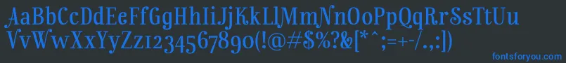 RainbowmansionOsf Font – Blue Fonts on Black Background