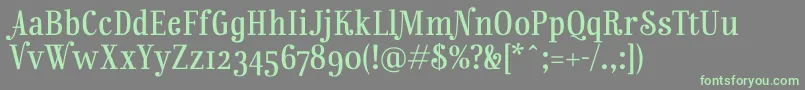 RainbowmansionOsf Font – Green Fonts on Gray Background