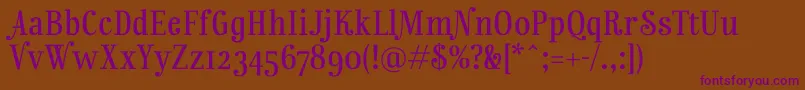 RainbowmansionOsf Font – Purple Fonts on Brown Background