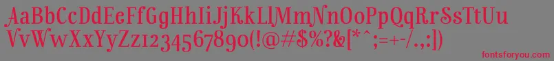 RainbowmansionOsf Font – Red Fonts on Gray Background