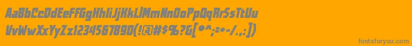 WorldsatwarbbItal Font – Gray Fonts on Orange Background