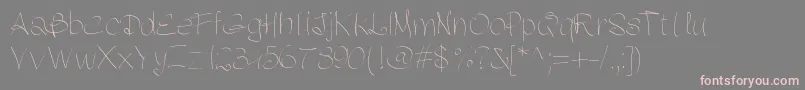 Pwfluidhand Font – Pink Fonts on Gray Background