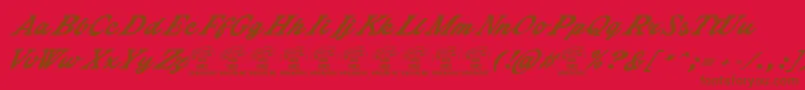 ShenandoahPersonaluse Font – Brown Fonts on Red Background