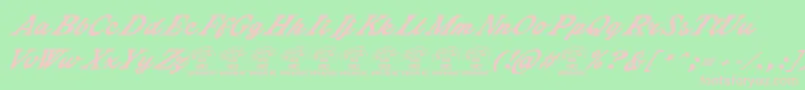 ShenandoahPersonaluse Font – Pink Fonts on Green Background