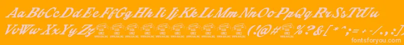 Police ShenandoahPersonaluse – polices roses sur fond orange