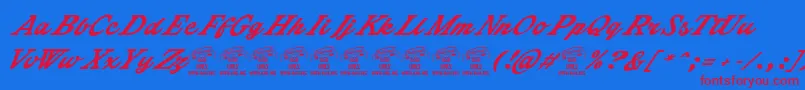 ShenandoahPersonaluse Font – Red Fonts on Blue Background