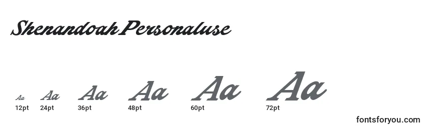 ShenandoahPersonaluse Font Sizes