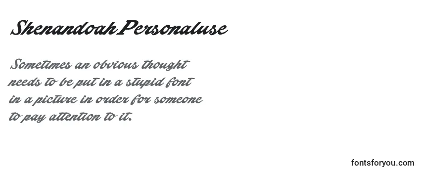 Review of the ShenandoahPersonaluse Font
