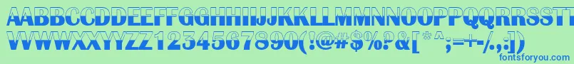 AlbionicbwRegular Font – Blue Fonts on Green Background