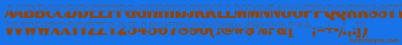 AlbionicbwRegular Font – Brown Fonts on Blue Background