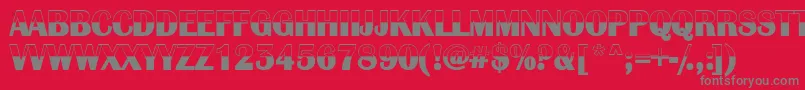AlbionicbwRegular-Schriftart – Graue Schriften auf rotem Hintergrund