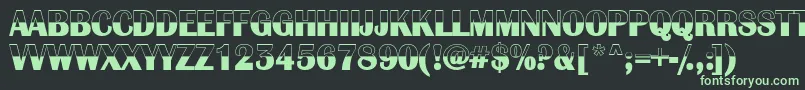 AlbionicbwRegular Font – Green Fonts on Black Background