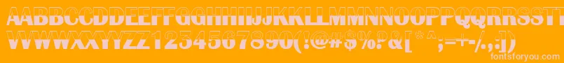 AlbionicbwRegular Font – Pink Fonts on Orange Background